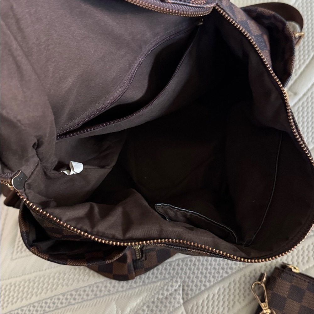 Brown Checkered Men's Backpack - Unbranded - Picture 4 of 4